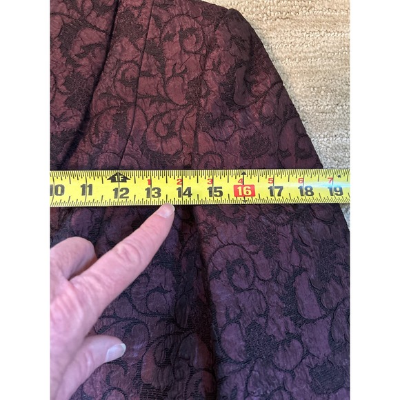 Tahari Arthur S Levine Plum Embellished Blazer Size 12 Work Business - Picture 4 of 6